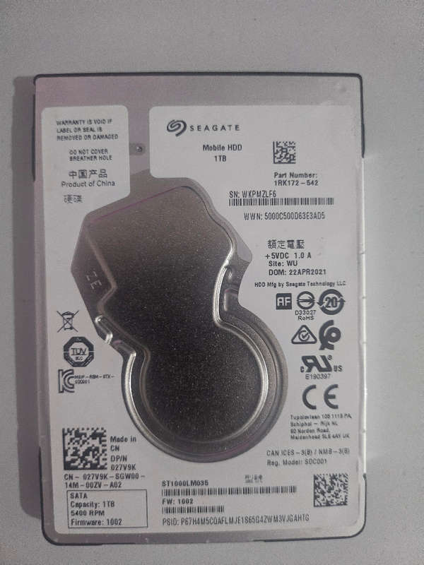 Seagate 1Tb Moblile HDD