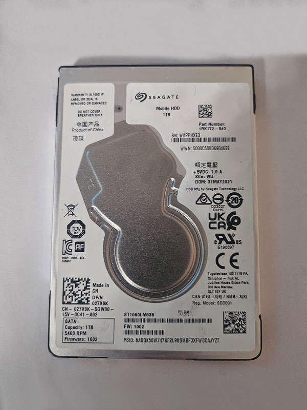 Seagate 1TB Laptop HDD