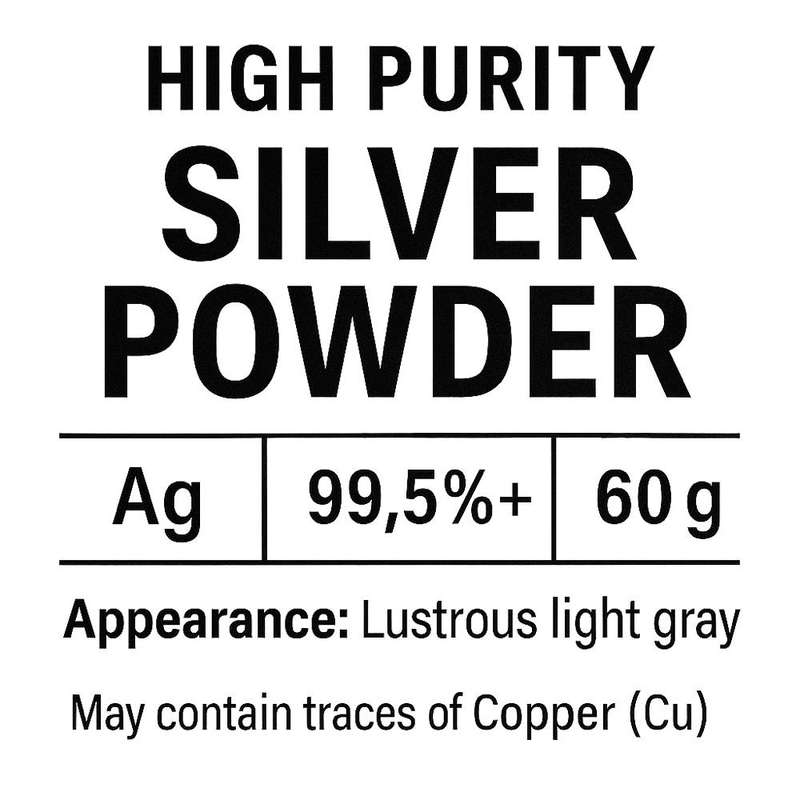 High Purity Silver Powder  99.5% (60g)