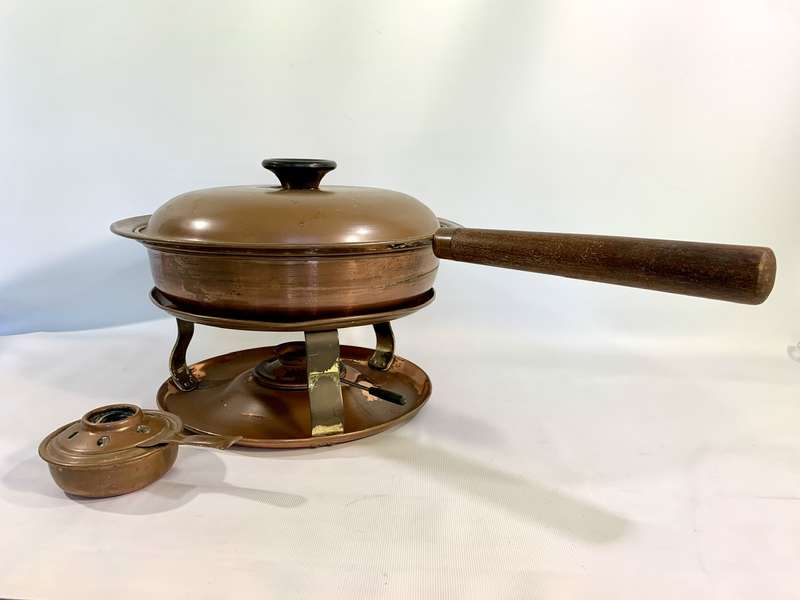 Vintage Copper Chafing Dish Set