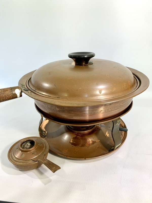 Vintage Copper Chafing Dish Set