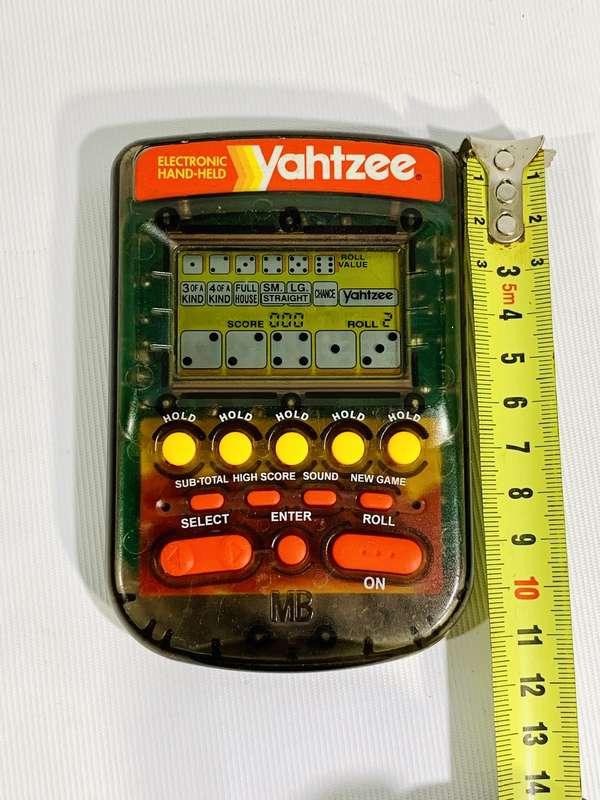 Vintage Electronic Handheld Yahtzee Game by Milton Bradley (MB)  Fully Functional