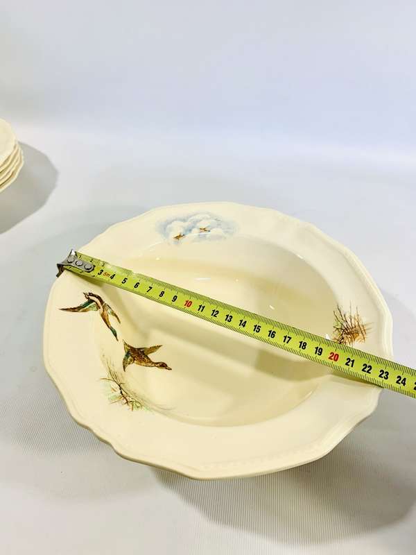 Alfred Meakin Wildfowl Serving and Dessert Bowl Set  Vintage English Pottery