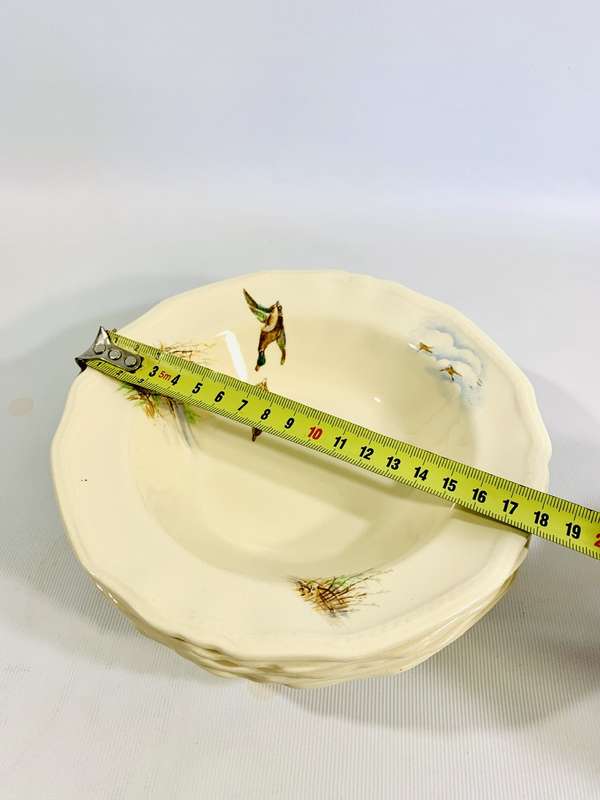 Alfred Meakin Wildfowl Serving and Dessert Bowl Set  Vintage English Pottery