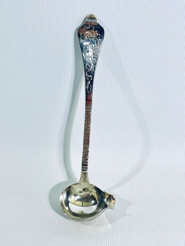 Antique Danish Hallmarked Silver Sauce Ladle - G. Kölling, Copenhagen 1916  13.5cm, 17.8g