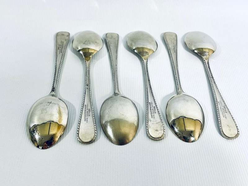 Set of 6 Vintage Sepelia Silver-Plated Teaspoons  Sheffield, England  11cm