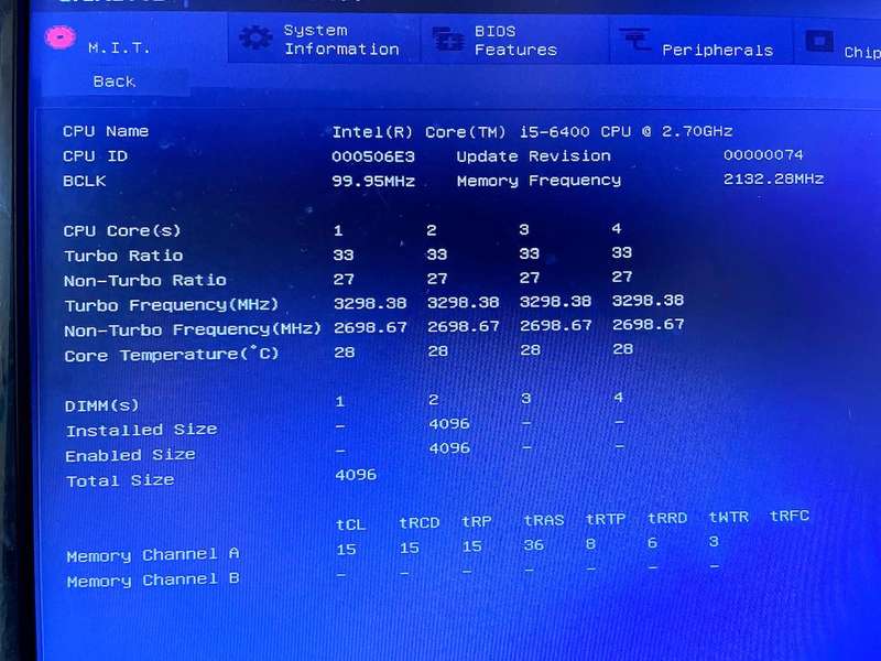 PC Desktop - Gigabyte Ultra Durable - Intel i5-6400 CPU - 4GB DDR4 Ram - HDMI / DVI / VGA - NO HDD