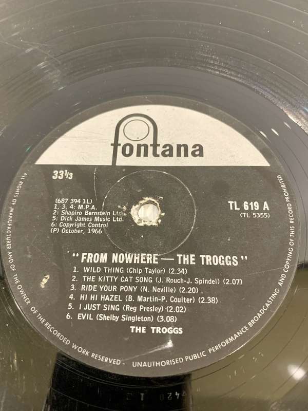 Vinyl Record LP: The Troggs - From Nowhere