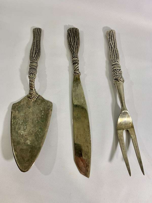 3 x Silea Silver Plated Serving Utensils