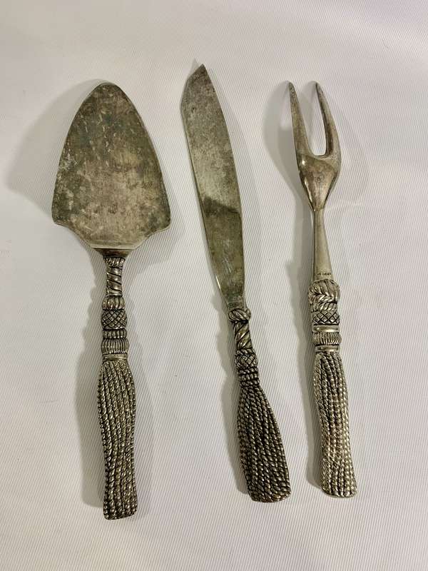 3 x Silea Silver Plated Serving Utensils