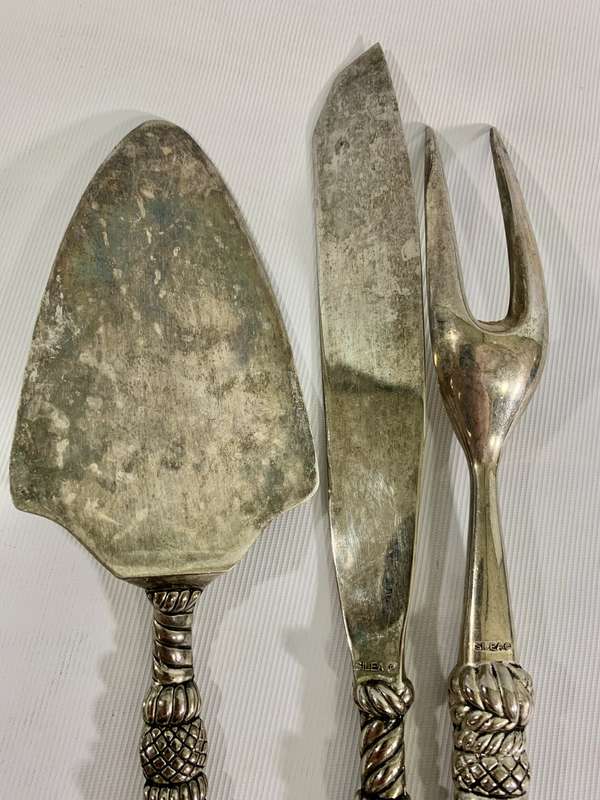 3 x Silea Silver Plated Serving Utensils