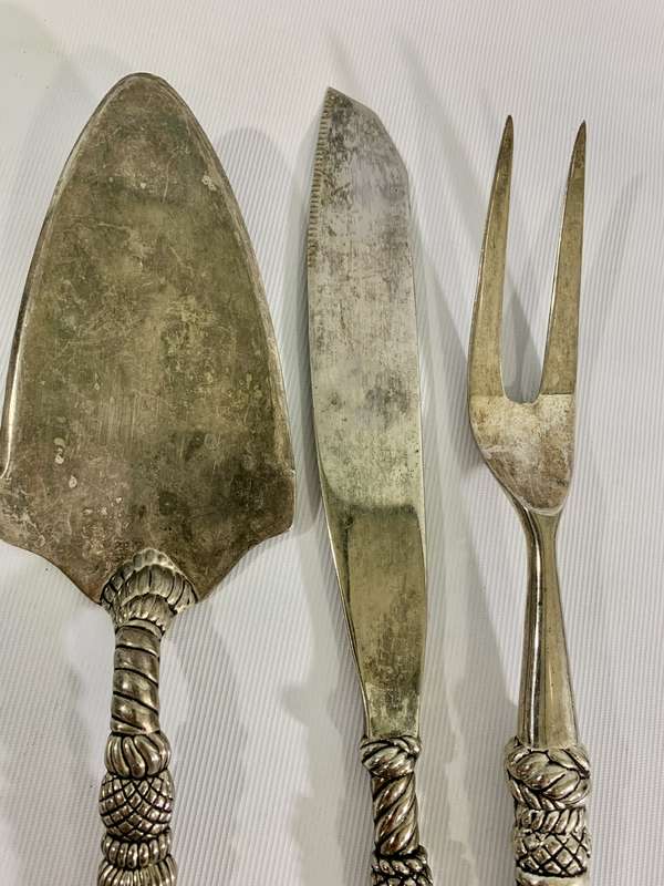 3 x Silea Silver Plated Serving Utensils