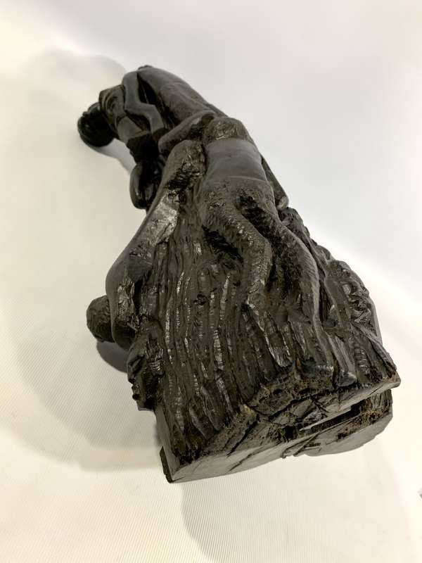 Exceptional Hand-Carved African Hardwood Sculpture