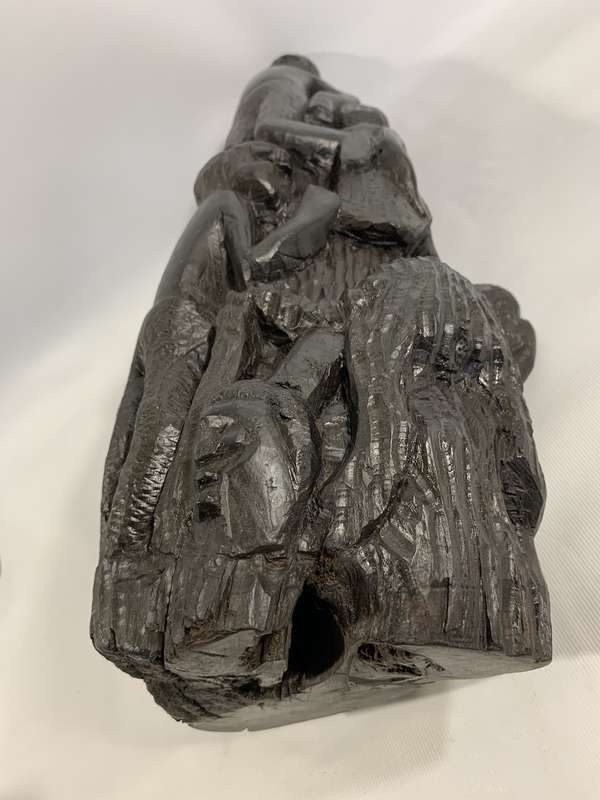 Exceptional Hand-Carved African Hardwood Sculpture
