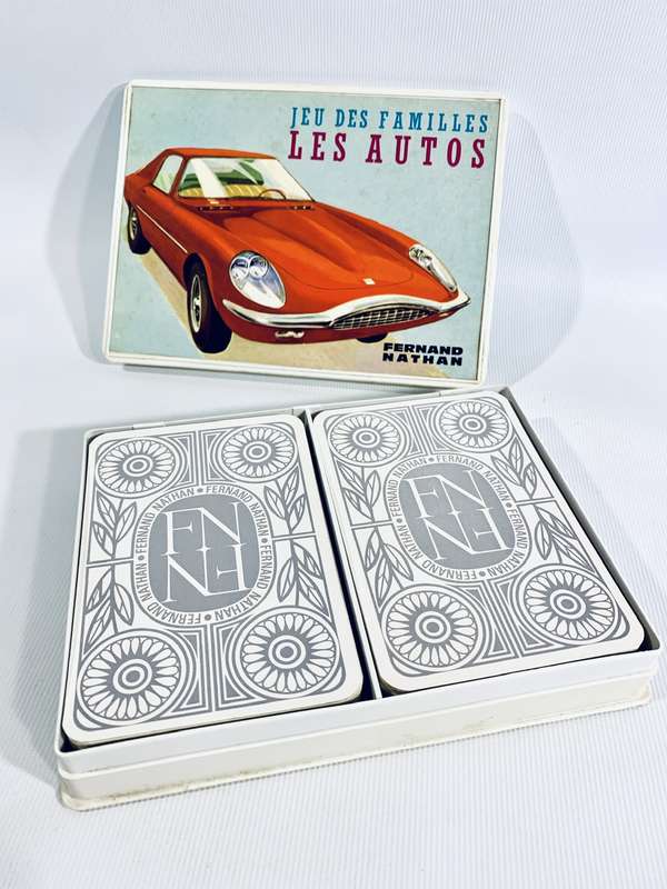 Rare Find: Complete Set of Fernand Nathan Jeu des Familles  Les Autos (Cars) Card Game