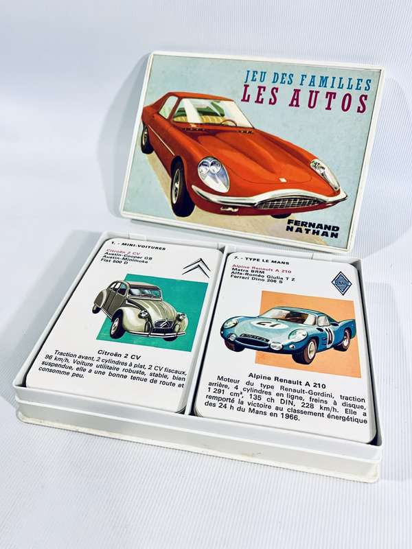 Rare Find: Complete Set of Fernand Nathan Jeu des Familles  Les Autos (Cars) Card Game