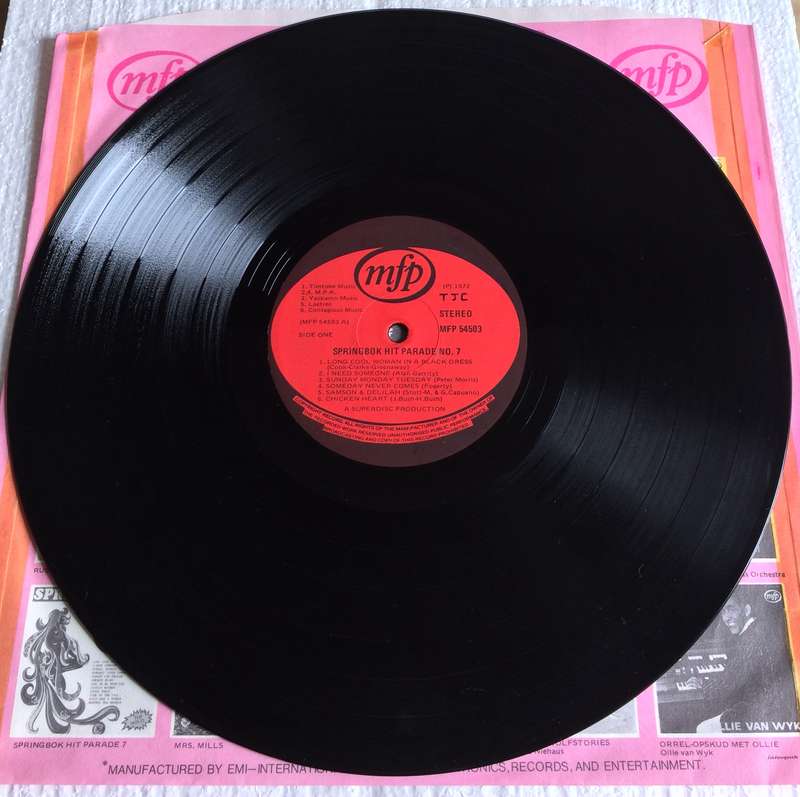 Springbok Hit Parade 7 (Vinyl LP) (Cover VG+, LP VG+)