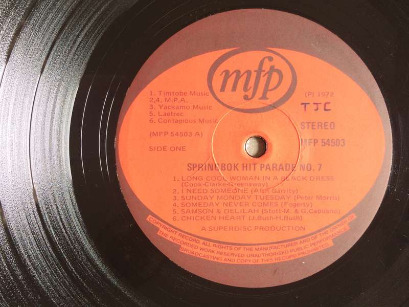 Springbok Hit Parade 7 (Vinyl LP) (Cover VG+, LP VG+)