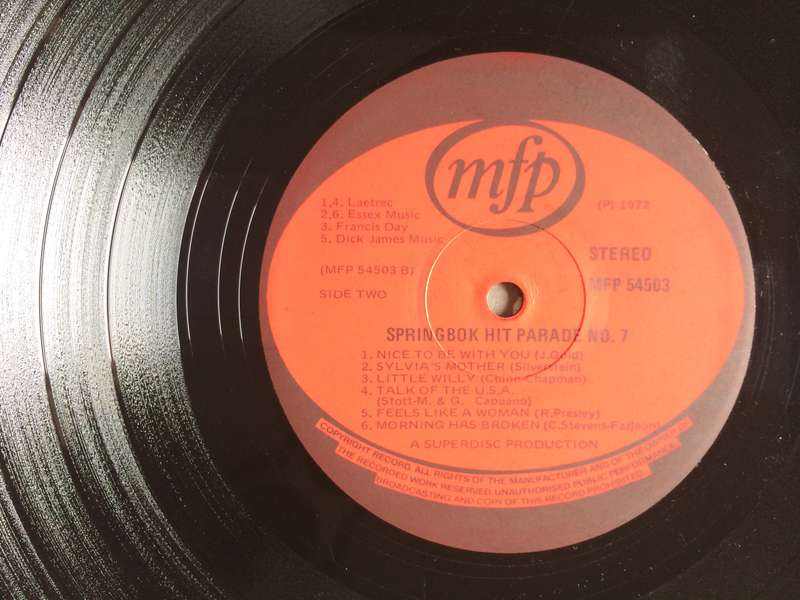 Springbok Hit Parade 7 (Vinyl LP) (Cover VG+, LP VG+)