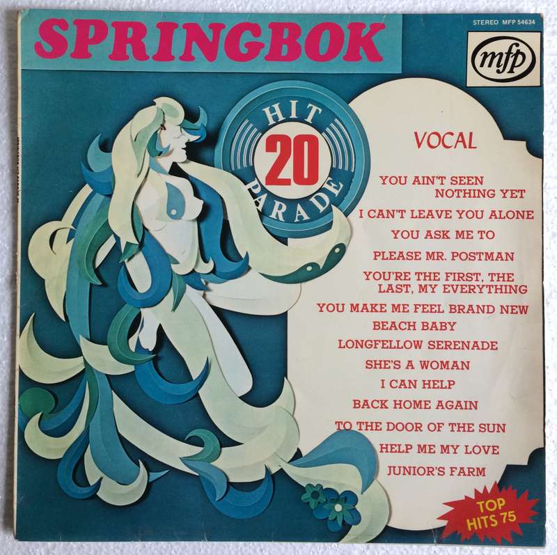 Springbok Hit Parade 20 (Vinyl LP) (Cover VG, LP VG)