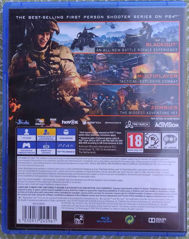 Call Of Duty: Black Ops 4 (PS4)