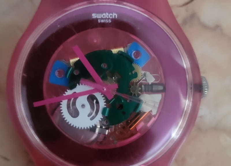 Swatch Pink Lacquered Watch !