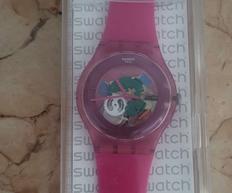 Swatch Pink Lacquered Watch !