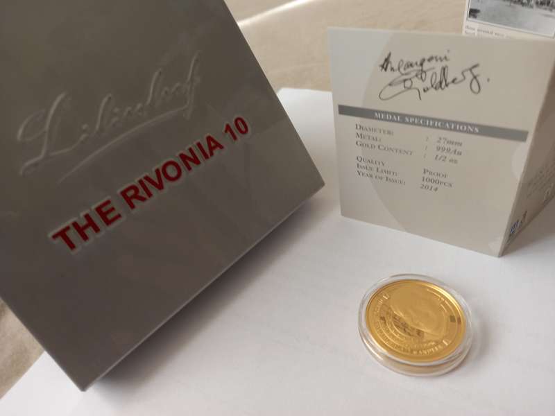 Rivonia Ten 1/2 ounce Proof Gold Coin