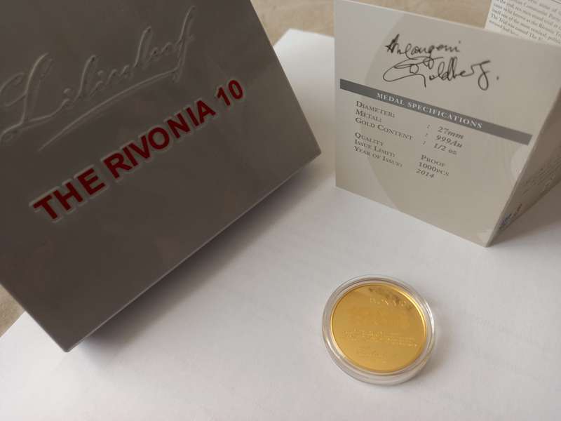 Rivonia Ten 1/2 ounce Proof Gold Coin