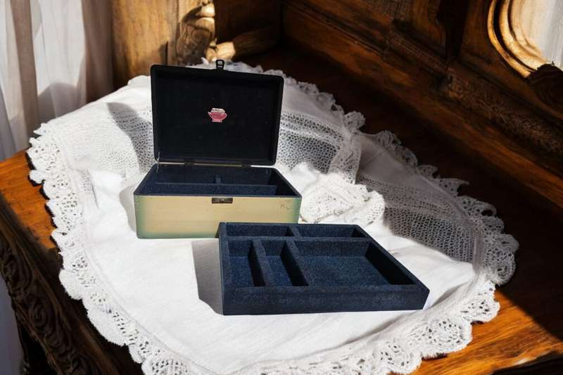 Vintage wooden Jewelry Box By Joy wood