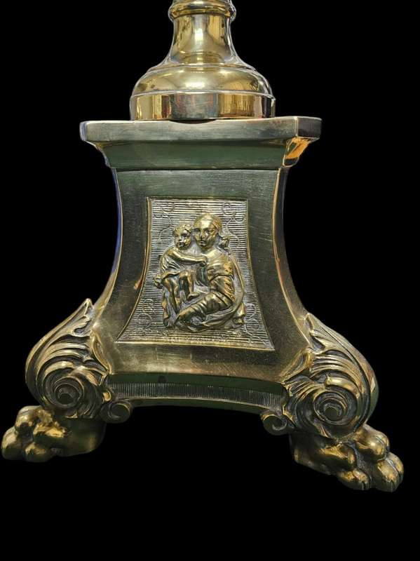 Antique Brass 19th Century Candlesticks