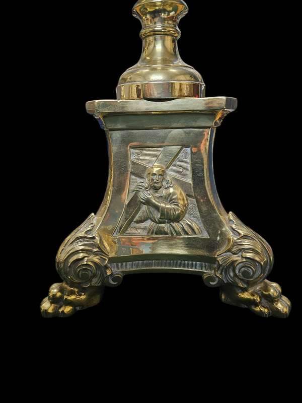 Antique Brass 19th Century Candlesticks