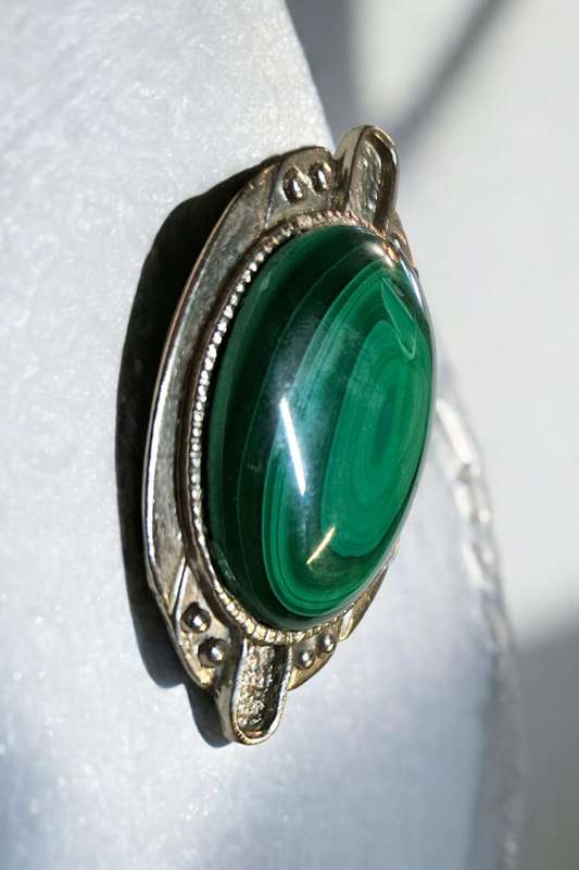 Malachite Brooch