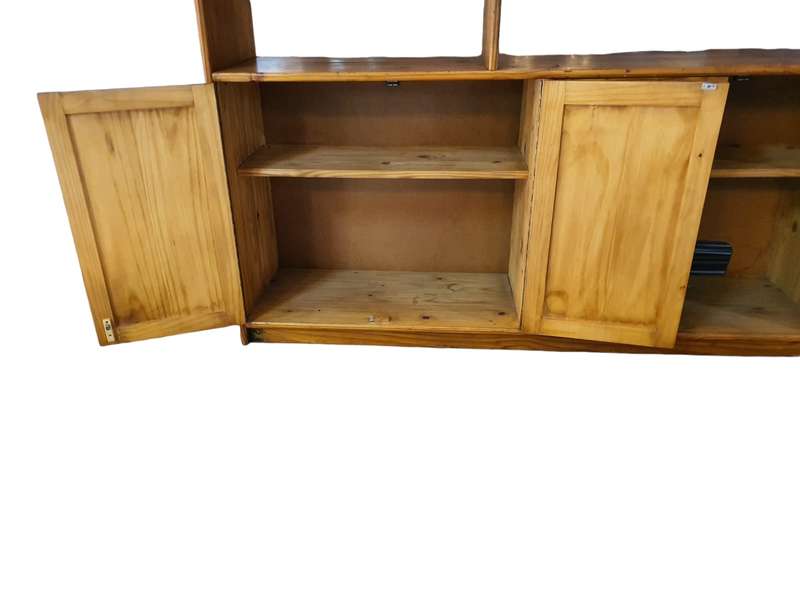 Solid Pine Cabinet & Bookshelf