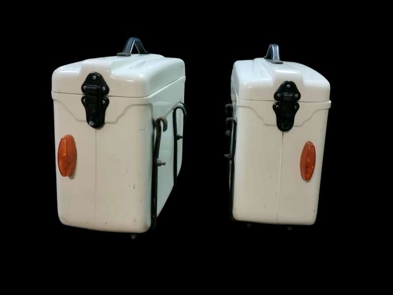 Vintage pair Bike Tique hard bags