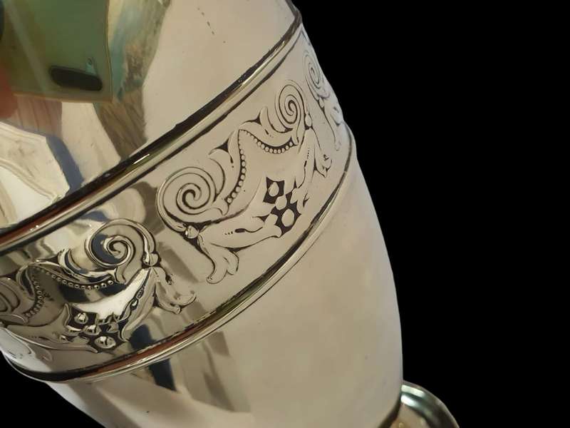 Antique Dutch KDM Daalderop Art Nouveau Brass Vase