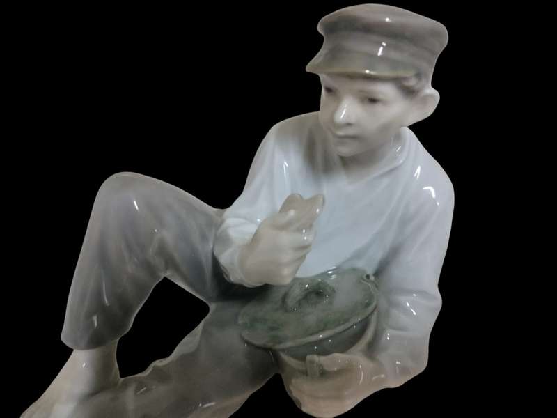 Royal Copenhagen Shepherd Boy Eating