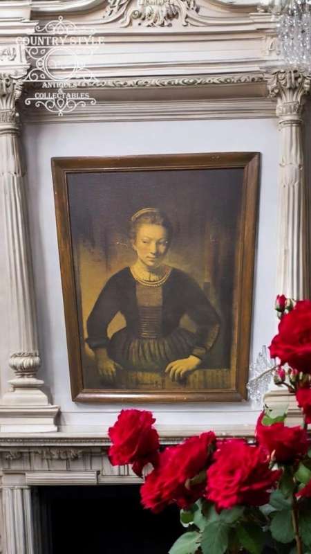 Rembrandt Van Ryn - Young Girl At Opened Half Door print