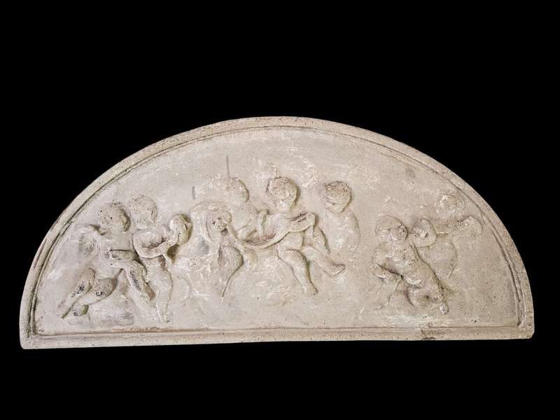 Large Concrete Cherub Wall Hanging