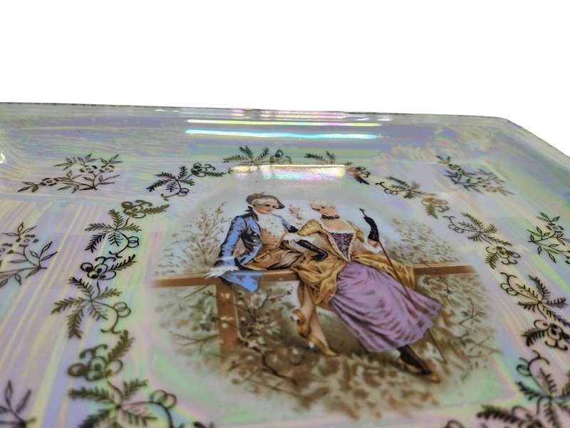 Vintage Lustreware Victorian Sandwiches Platter Ligmose Style