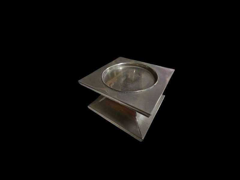 Silver square candle stand