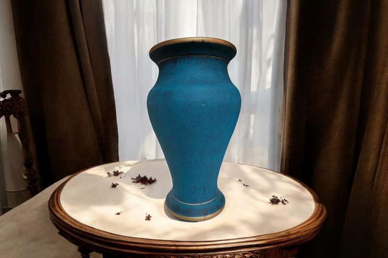 Ceramic Turquoise Flower Vase
