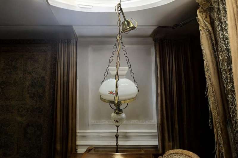 Vintage milk glass light fixture