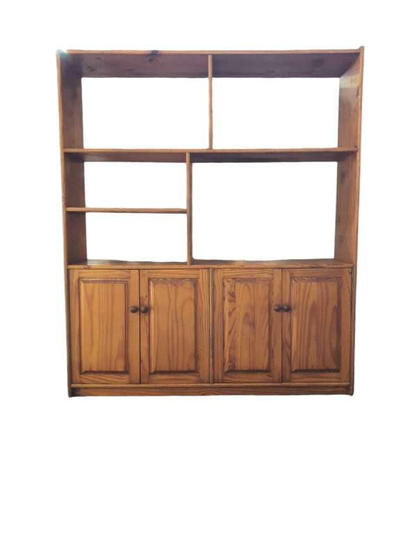 Solid Pine Cabinet & Bookshelf