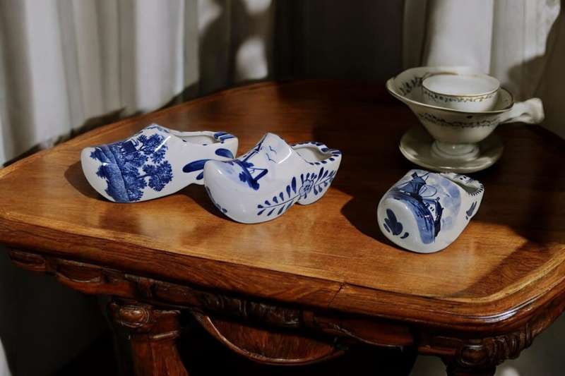 Delft Heart Shaped Trinket/Ring Box