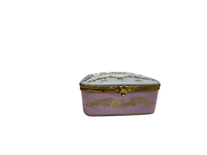 Rare Vintage Pink Limoges Trinket Box