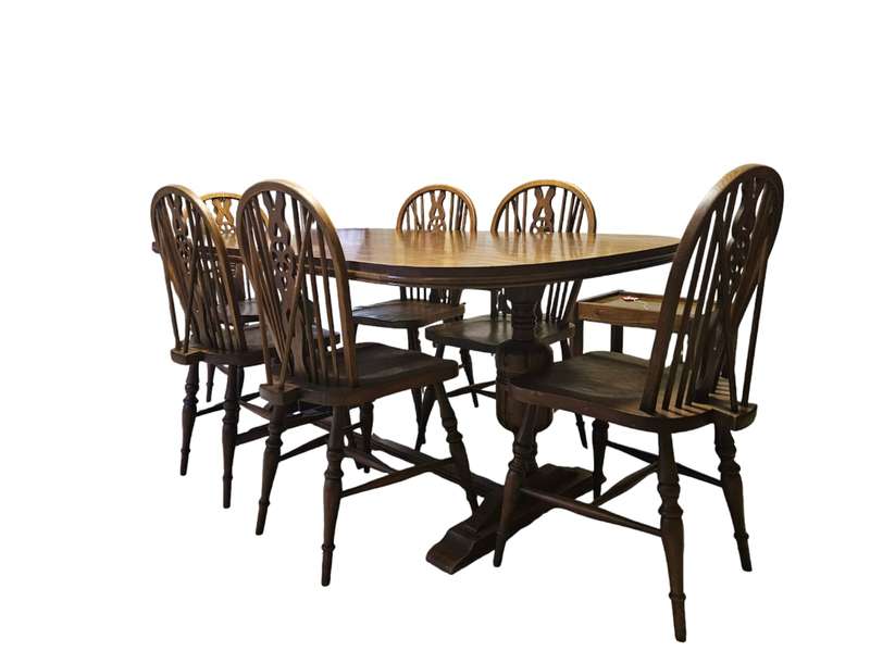 Windsor Six Seater Oak Dining Room set