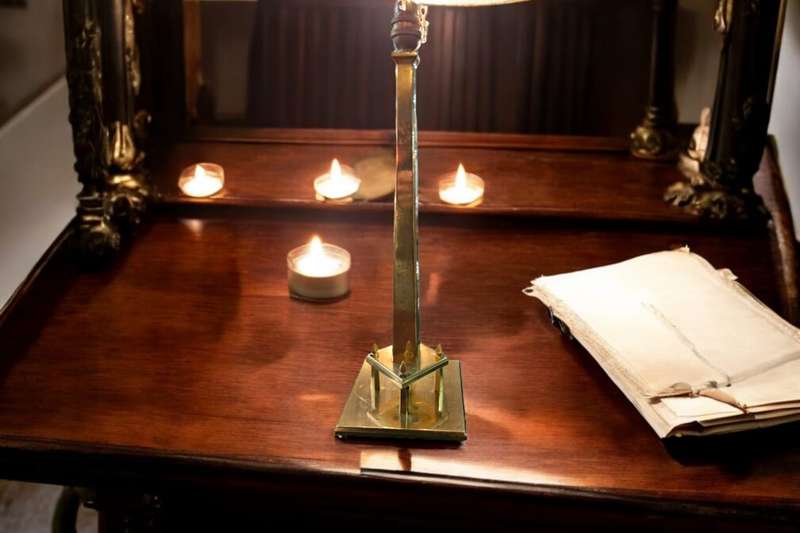 Art Deo Solid Brass Table Lamp