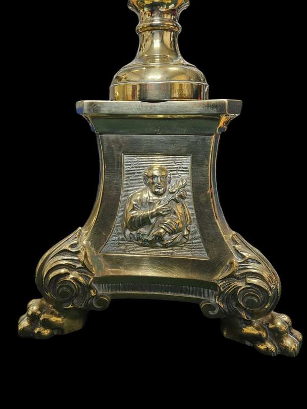 Antique Brass 19th Century Candlesticks