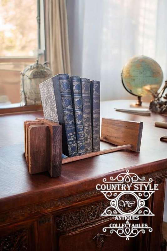 Vintage Wood Book Rack Tabletop